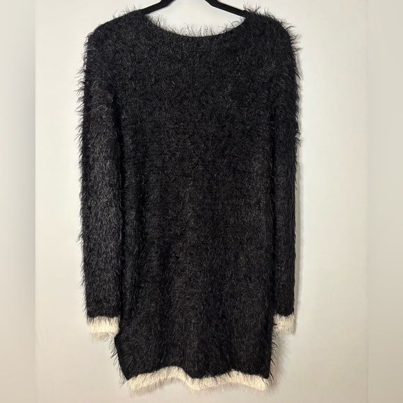 Rinascimento Black Fuzzy Sweater Dress - Picture 4 of 4